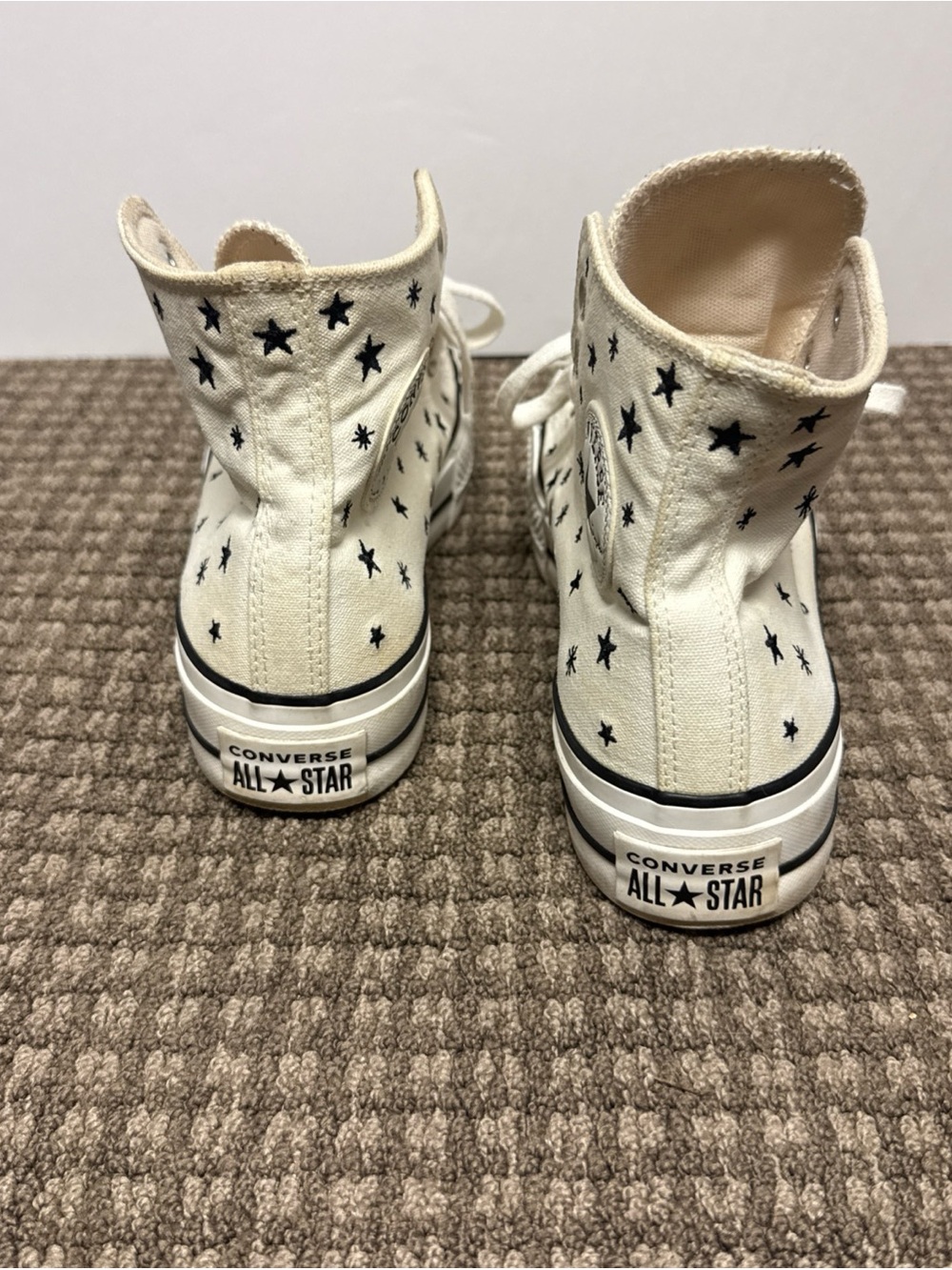 Converse Embroidered Crystal Energy and Stars Platform High-Tops Size 8W - Picture 4 of 7